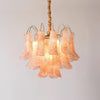 vintage gold murano glass petal chandelier