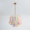 vintage gold murano glass petal chandelier