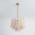 vintage gold murano glass petal chandelier