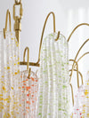 vintage gold murano glass petal chandelier