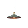 vintage green iron saucer pendant light