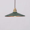 vintage green iron saucer pendant light