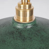 vintage green iron saucer pendant light