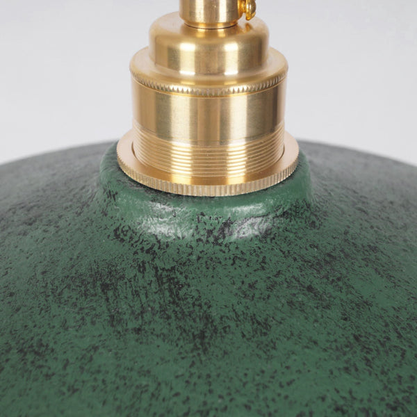 vintage green iron saucer pendant light