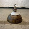 vintage hand painted distressed iron pendant lamp