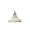 vintage hand painted distressed iron pendant lamp