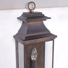 vintage matte black iron glass pagoda wall sconce