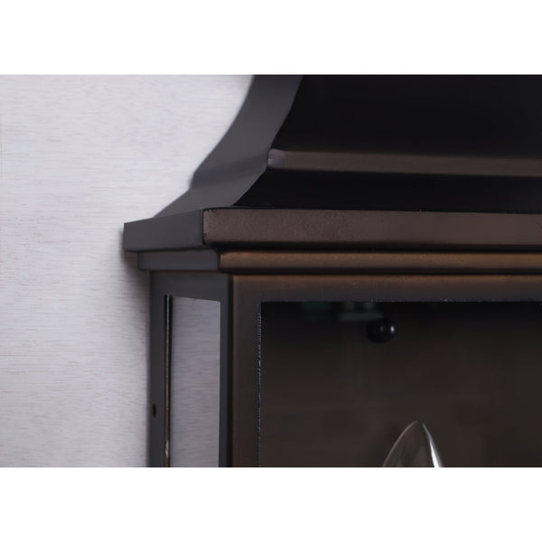 vintage matte black iron glass pagoda wall sconce