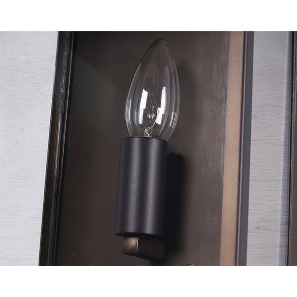 vintage matte black iron glass pagoda wall sconce