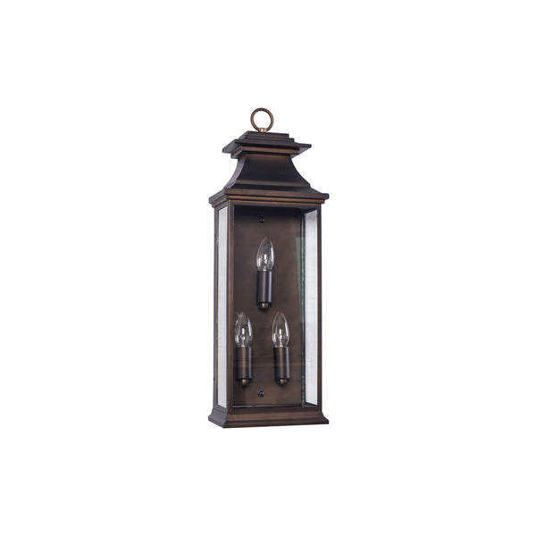 vintage matte black iron glass pagoda wall sconce