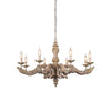 vintage natural wood roman column chandelier
