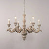 vintage natural wood roman column chandelier