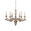 vintage natural wood roman column chandelier
