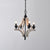 vintage old white wood candle chandelier