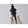 vintage old white wood candle chandelier