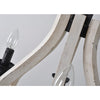 vintage old white wood candle chandelier
