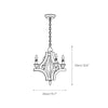 vintage old white wood candle chandelier