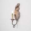 vintage resin scalloped wall sconce antique gold