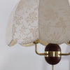 vintage white fabric wood ghost pendant light