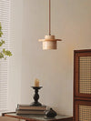 vintage yellow travertine solid wood bedside chandelier
