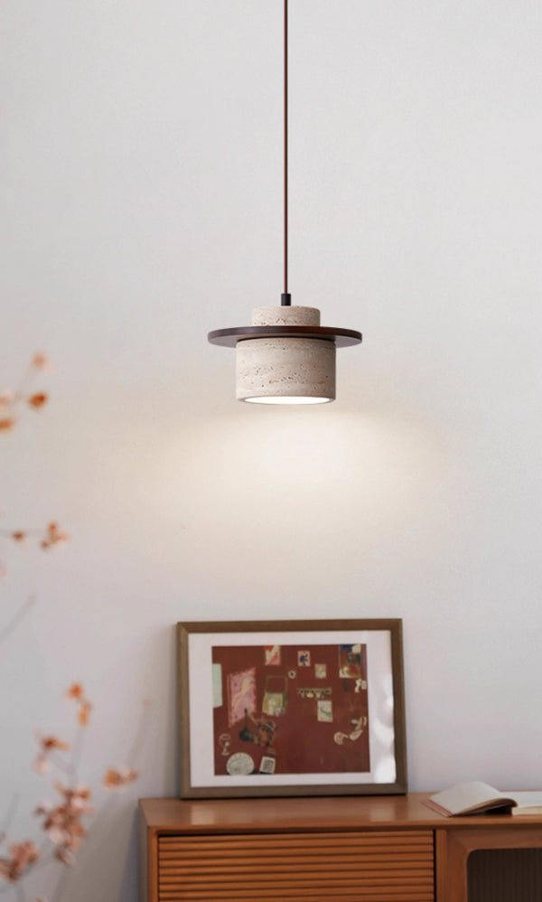 vintage yellow travertine solid wood bedside chandelier