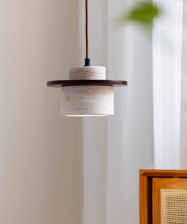 vintage yellow travertine solid wood bedside chandelier