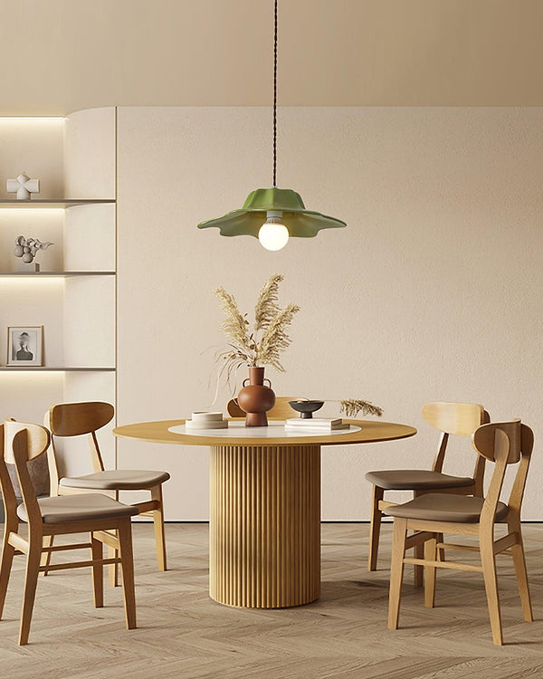 wabi sabi beige resin dome pendant lamp