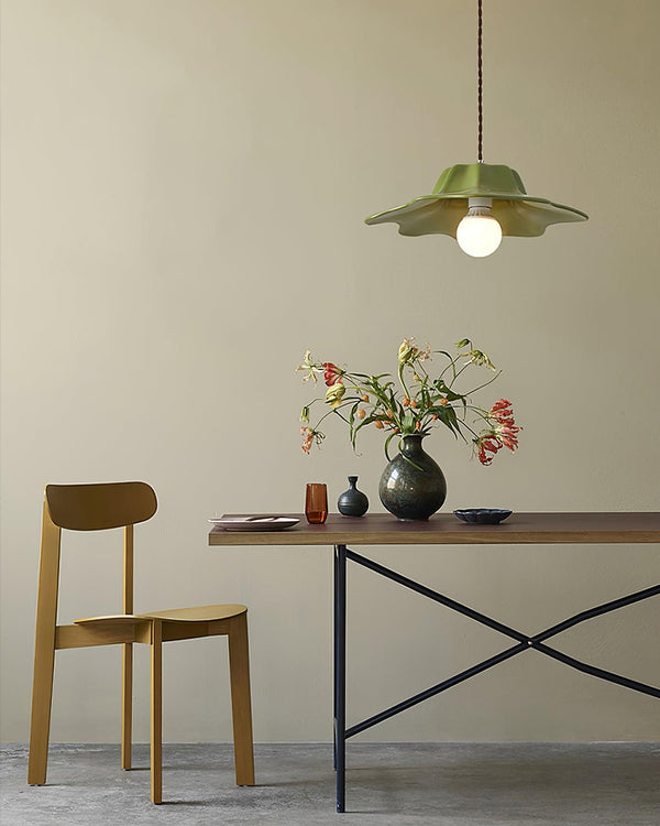 wabi sabi beige resin dome pendant lamp