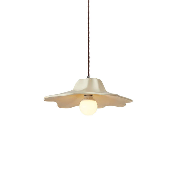 wabi sabi beige resin dome pendant lamp