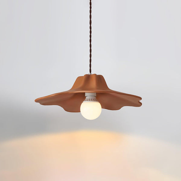 wabi sabi beige resin dome pendant lamp