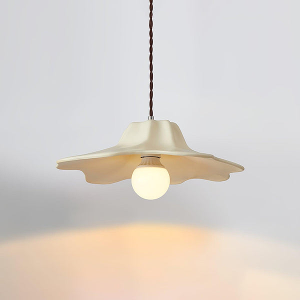 wabi sabi beige resin dome pendant lamp