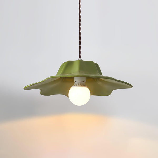 wabi sabi beige resin dome pendant lamp