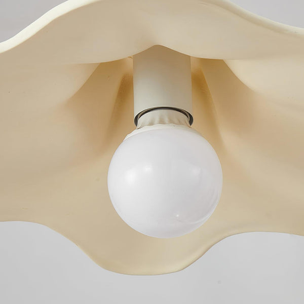 wabi sabi beige resin dome pendant lamp