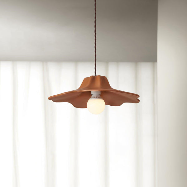 wabi sabi beige resin dome pendant lamp