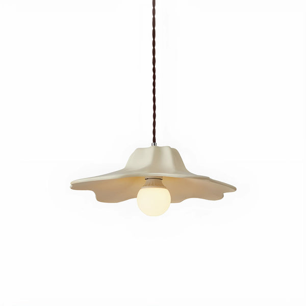 wabi sabi beige resin dome pendant lamp
