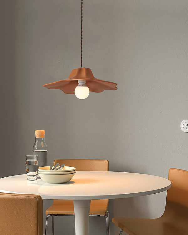 wabi sabi beige resin dome pendant lamp