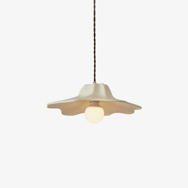 wabi sabi beige resin dome pendant lamp