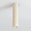 wabi sabi beige travertine cylinder ceiling lamp
