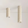 wabi sabi beige travertine cylinder ceiling lamp