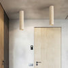 wabi sabi beige travertine cylinder ceiling lamp