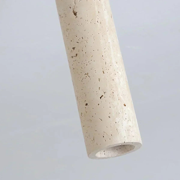 wabi sabi beige travertine cylinder ceiling lamp