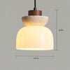 wabi sabi beige travertine frosted glass pendant light
