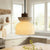 wabi sabi beige travertine frosted glass pendant light