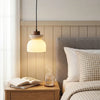 wabi sabi beige travertine frosted glass pendant light