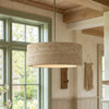 wabi sabi cream travertine stone led pendant light