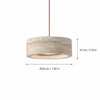 wabi sabi cream travertine stone led pendant light