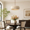 wabi sabi cream travertine stone led pendant light