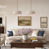 wabi sabi cream travertine stone led pendant light