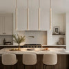 wabi sabi cylinder travertine pendant light kitchen island