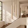 wabi sabi cylinder travertine pendant light kitchen island